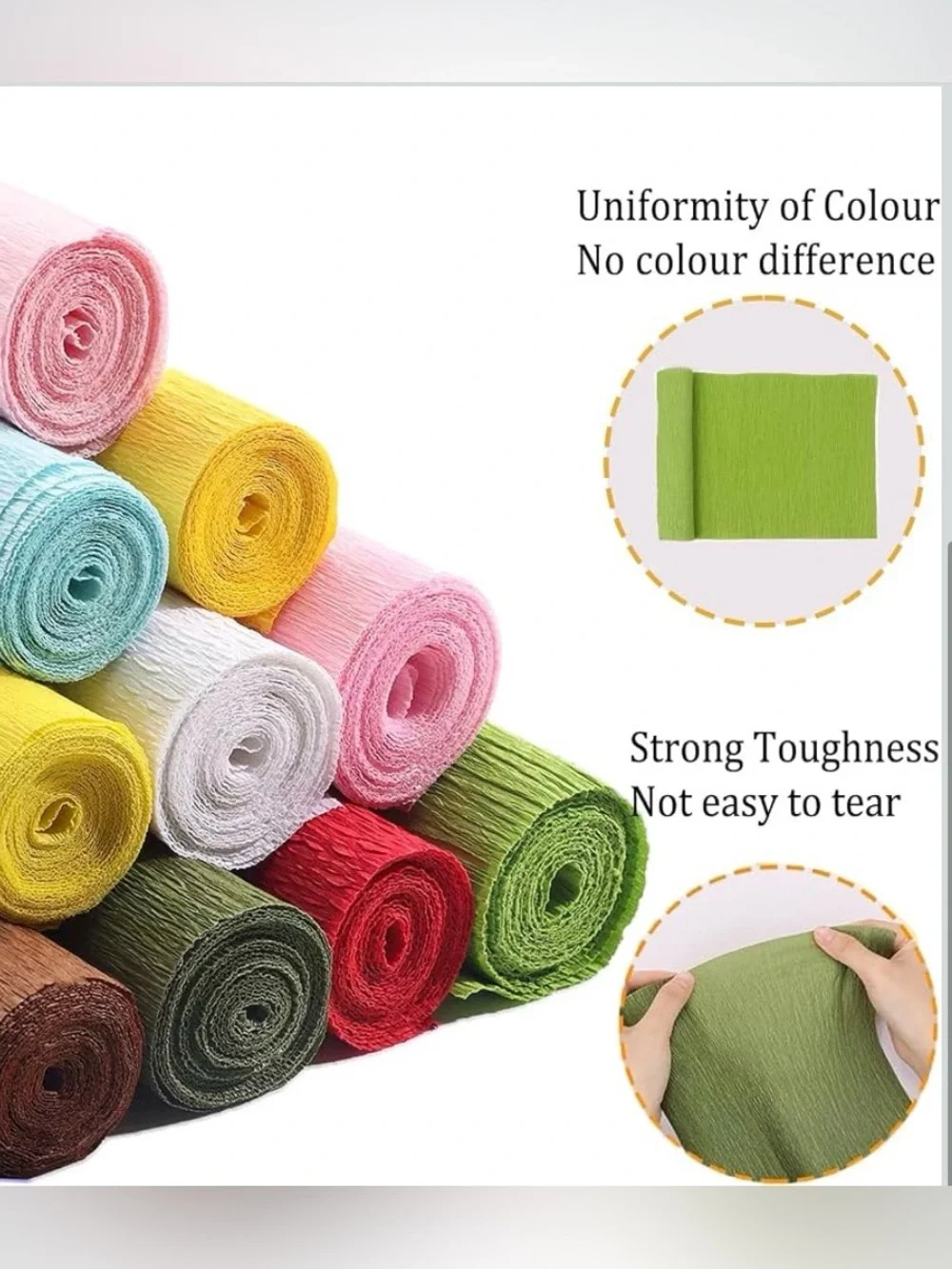 5/25 Crepe Paper Craft Rolls Floral Wire Tape Assorted Colors